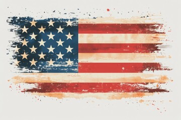 American flag with textured look