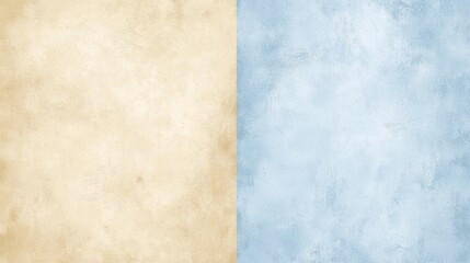 Fototapeta premium Lovely split screen background in beige and light blue adds depth and interest, ideal for various projects needing a clean, modern, and elegant design