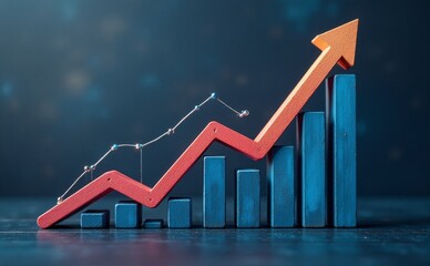 Business growth Graph ,  revenue-growth, team-effort, competitiveness, future-focus, scaling