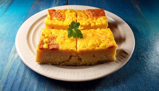  Paraguayan sopa paraguaya is a dense cornbread made with cheese onions and corn served slic_1(619)