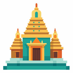 Obraz premium vector illustration of temple