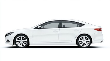 Fototapeta premium New white car isolared on white background