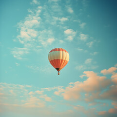 Fototapeta premium hot air balloon in the distance in the sky