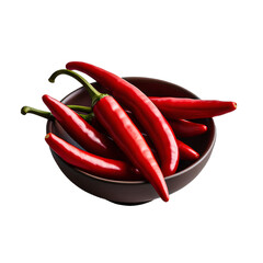 Bowl of Fresh Spicy Red Chili Peppers &ndash; Hot Chili for Cooking and Gourmet Recipes