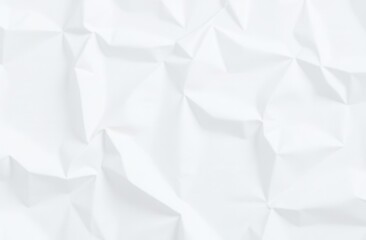 Obraz premium White clean crumpled paper background. Horizontal crumpled empty paper template for posters and banners.