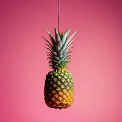 Pineapple on a red background