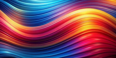 Fototapeta premium Abstract Flowing Curved Lines, Digital Art, Colorful Swirls, Abstract, Gradient, Background, Texture