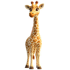 giraffe cartoon  isolated on white