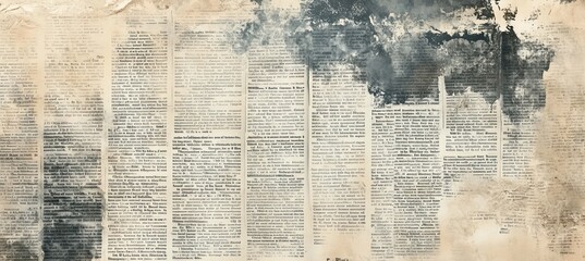 Obraz premium Vintage, aged, old paper with a newspaper-like texture and background 