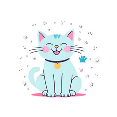 Obraz premium cat lover, cat vector , cat driving , cat cool