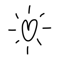 Obraz premium Hand Drawn Heart Doodles 