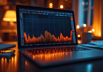 Additionally, accurately predicting download counts is impossible without access to download data... Laptop displaying stock market chart at night.