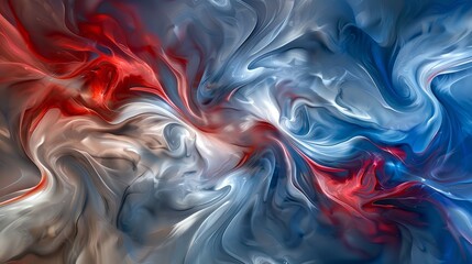 Obraz premium Wallpaper Abstract red and blue swirl mixing together forming an abstract background or wallpaper