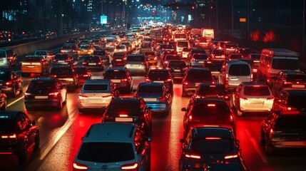 traffic on 2 avenues at night