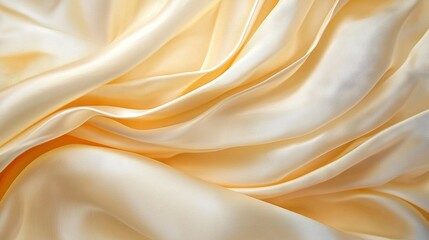 Obraz premium A white fabric with contrasting yellow stripes on both sides is showcased in this close-up photograph