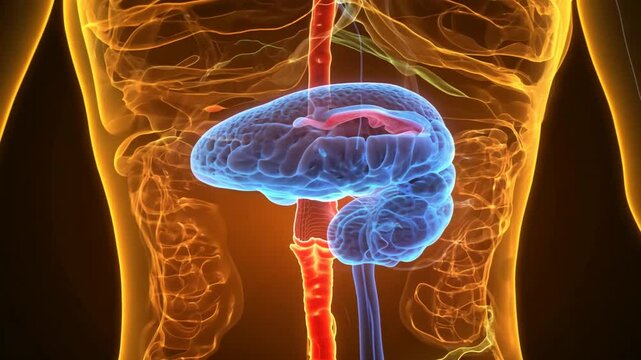 Human Pancreas Anatomy: 3D Medical Illustration