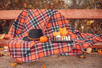 Jeseń Park Ławka © Nataliana