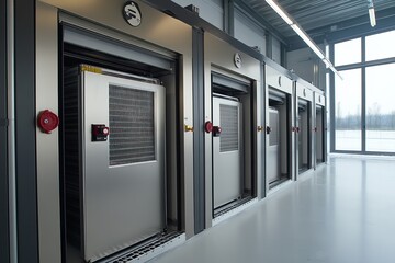 Naklejka premium Temperature-controlled cold storage in a refrigerator. Generative Ai