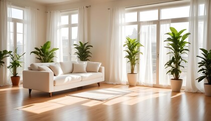 Fototapeta premium Illustration of the living room interior