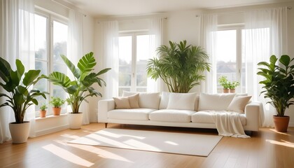 Fototapeta premium Illustration of the living room interior