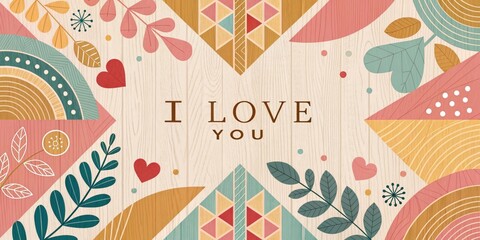 vintage retro i love you background