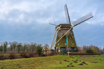 Naklejka premium Beautiful windmill in Netherland