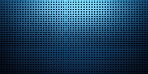 Fototapeta premium Textured blue background with pattern of small black circles