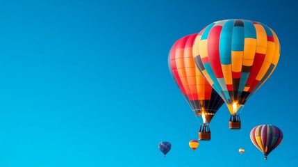Obraz premium Colorful Hot Air Balloons Brighten the Night Sky