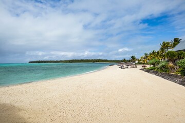 Fototapeta premium Idyllic Beachscape on the Island of Ile aux Cerfs, Mauritius