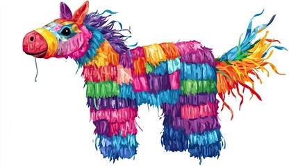 Obraz premium Colorful Pinata Shaped Like a Horse