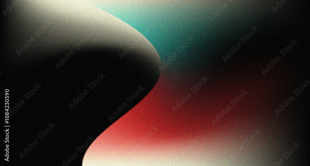 Canvas Prints abstract red green white background black grainy glowing color wave dark backdrop noise texture bann