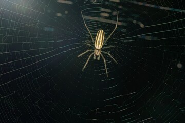 Spider in the cave, spider on web