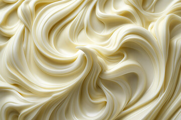 Fototapeta premium close up of white whipped cream texture for background