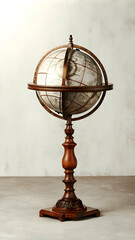 Fototapeta premium Vector of a celestial globe showing stars and constellations isolated on white background. concept as A detailed vector illustration of a celestial globe depicting stars and constellations symbolizing