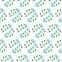Lightweight design bashov vector pattern of wildflowers white background