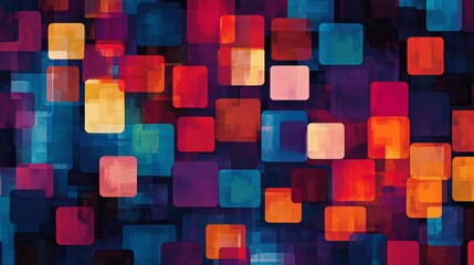Abstract Geometric Square Pattern: Vibrant Colors & Modern Art