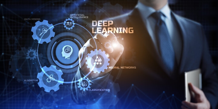 Deep learning neural network AI Artificial intelligence concept.