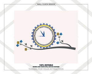 Wall Clock with Nature