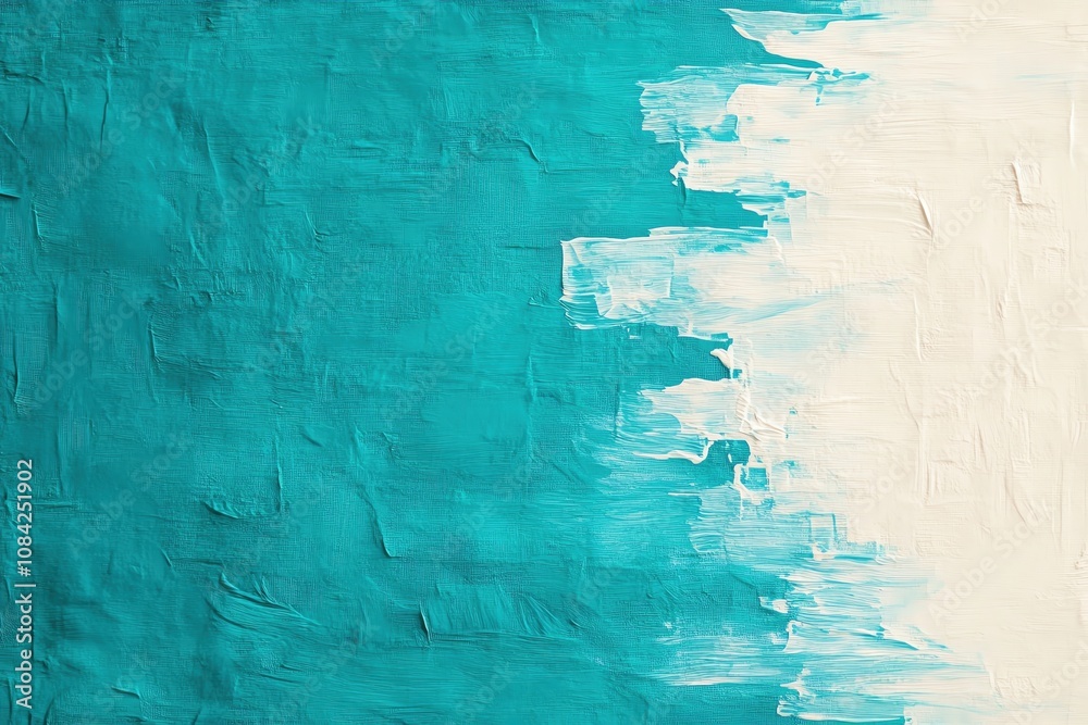 Poster an abstract teal and white textured background with a smooth gradient effect.
