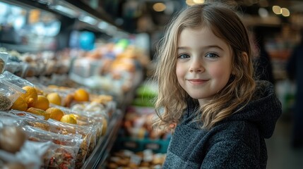 Grocery shopping with family, children helping to pick items, fun and interactive