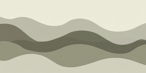 Fototapeta premium Abstract wavy shapes in muted tones create a calming visual effect.