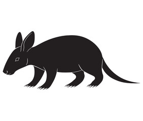 Obraz premium Silhouette of a aardvark
