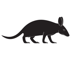 Obraz premium Silhouette of a aardvark