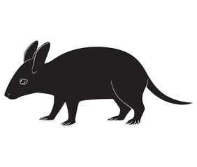 Obraz premium Silhouette of a aardvark
