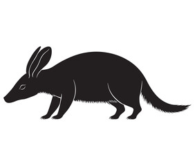 Obraz premium Silhouette of a aardvark