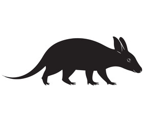 Obraz premium Silhouette of a aardvark