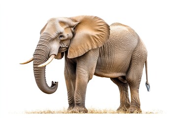 Obraz premium Elephant isolated on white background. Wildlife, Safari animal