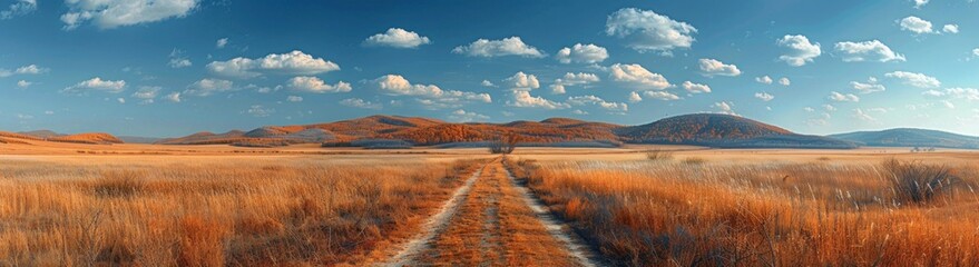Golden Fields and Blue Skies