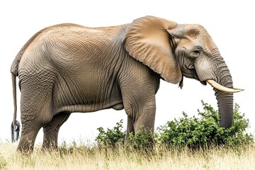 Fototapeta premium Elephant isolated on white background. Wildlife, Safari animal