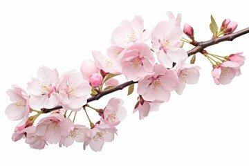 Obraz premium Set of Hand drawn watercolor illustration Red Apple Flowers Isolated on white background Element for design of invitations